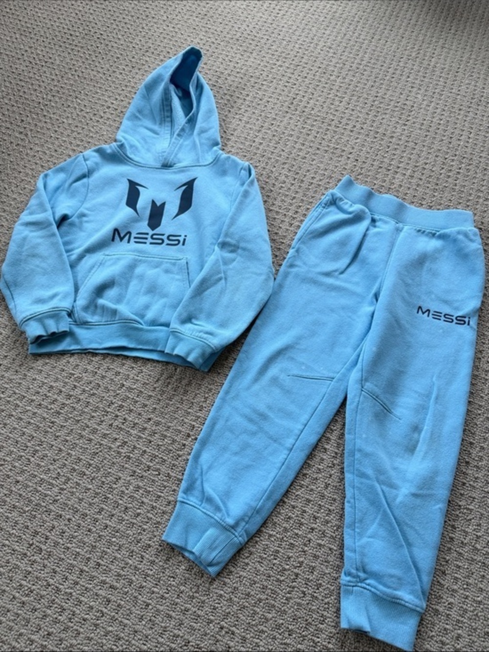 Messi Kids Light Blue Hoodie & Jogger Sweat Set